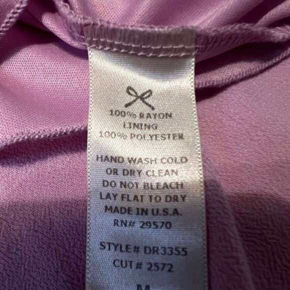 Everly dress lavender spaghetti strap high low lined elastic waist pull on Sz M - Picture 10 of 10